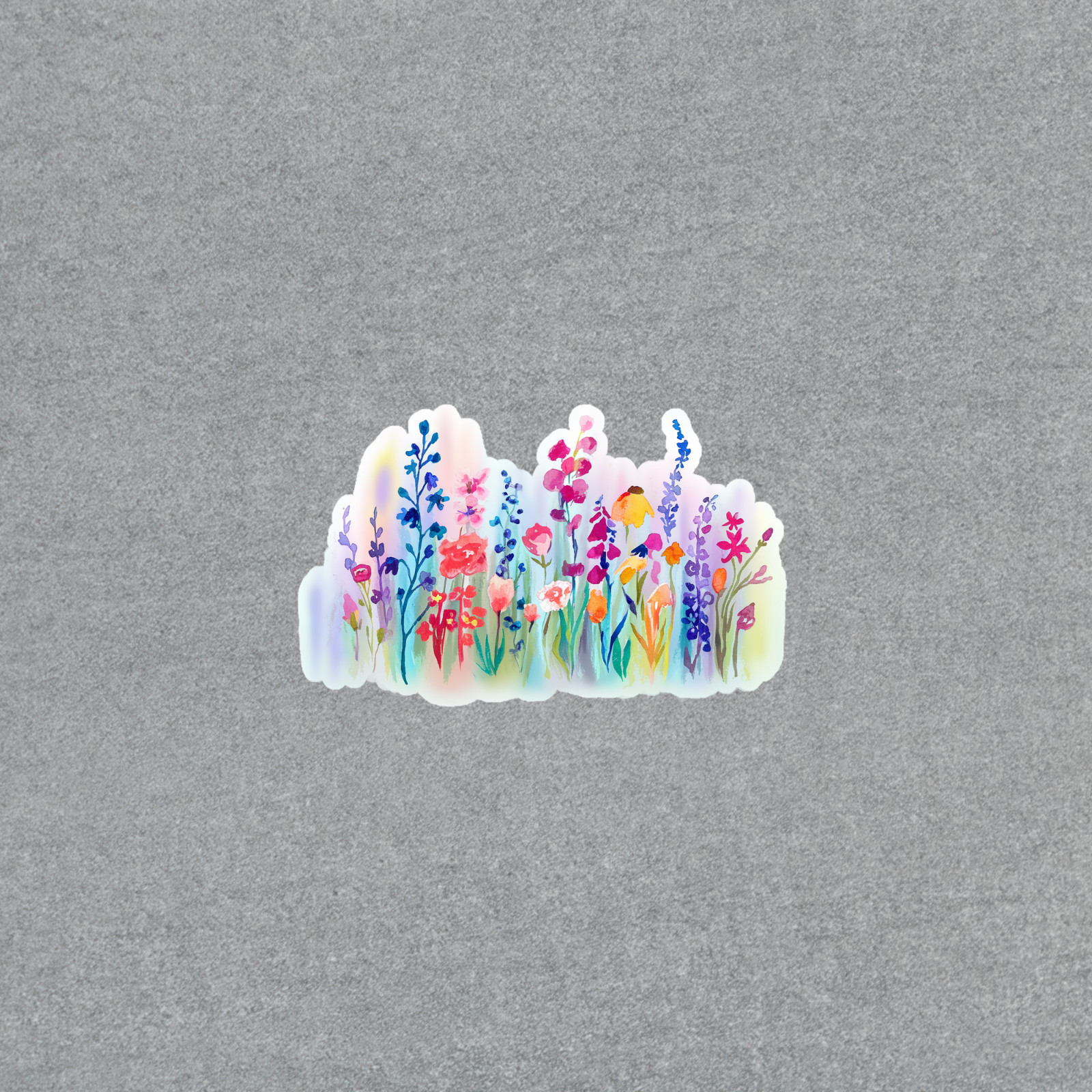 Watercolor Floral Sticker, Colorful Wildflower Decal for Laptops, Tumblers, Jour