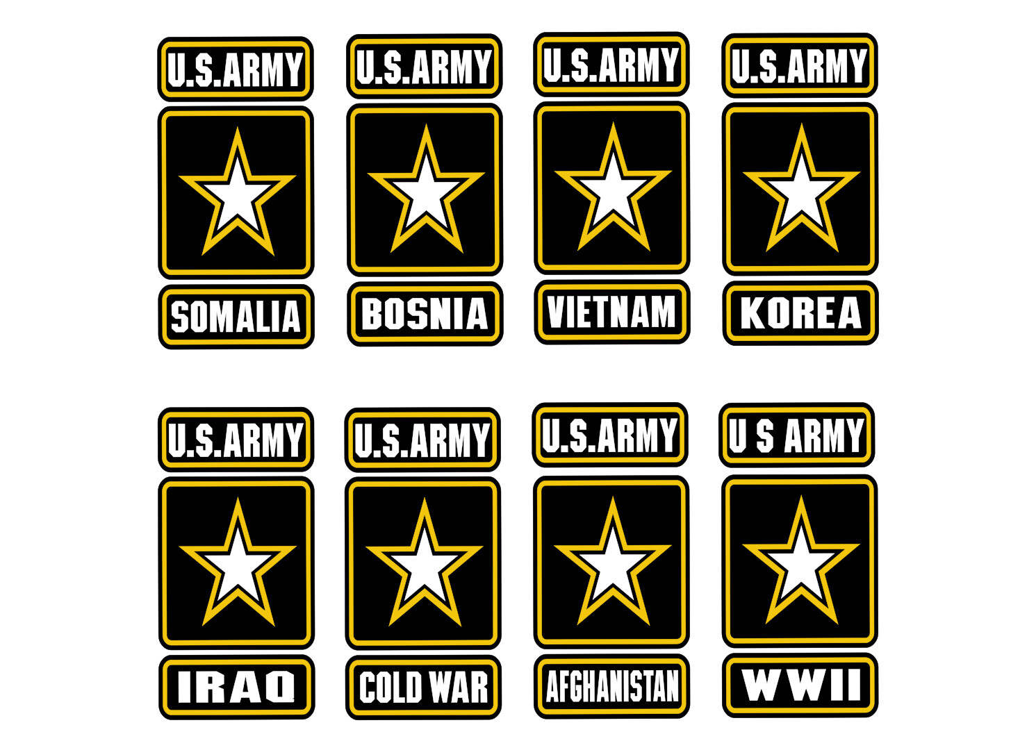 U.S Army Served Vinyl Decal Sticker Military Iraq/Vietnam/Bosnia /Somalia/WW II