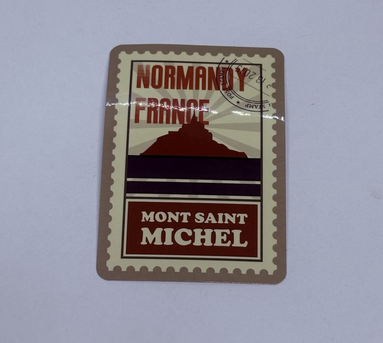 Mont Saint Michel Postage Stamp Novelty Sticker Vinyl Decal Travel Cool Art Tc9