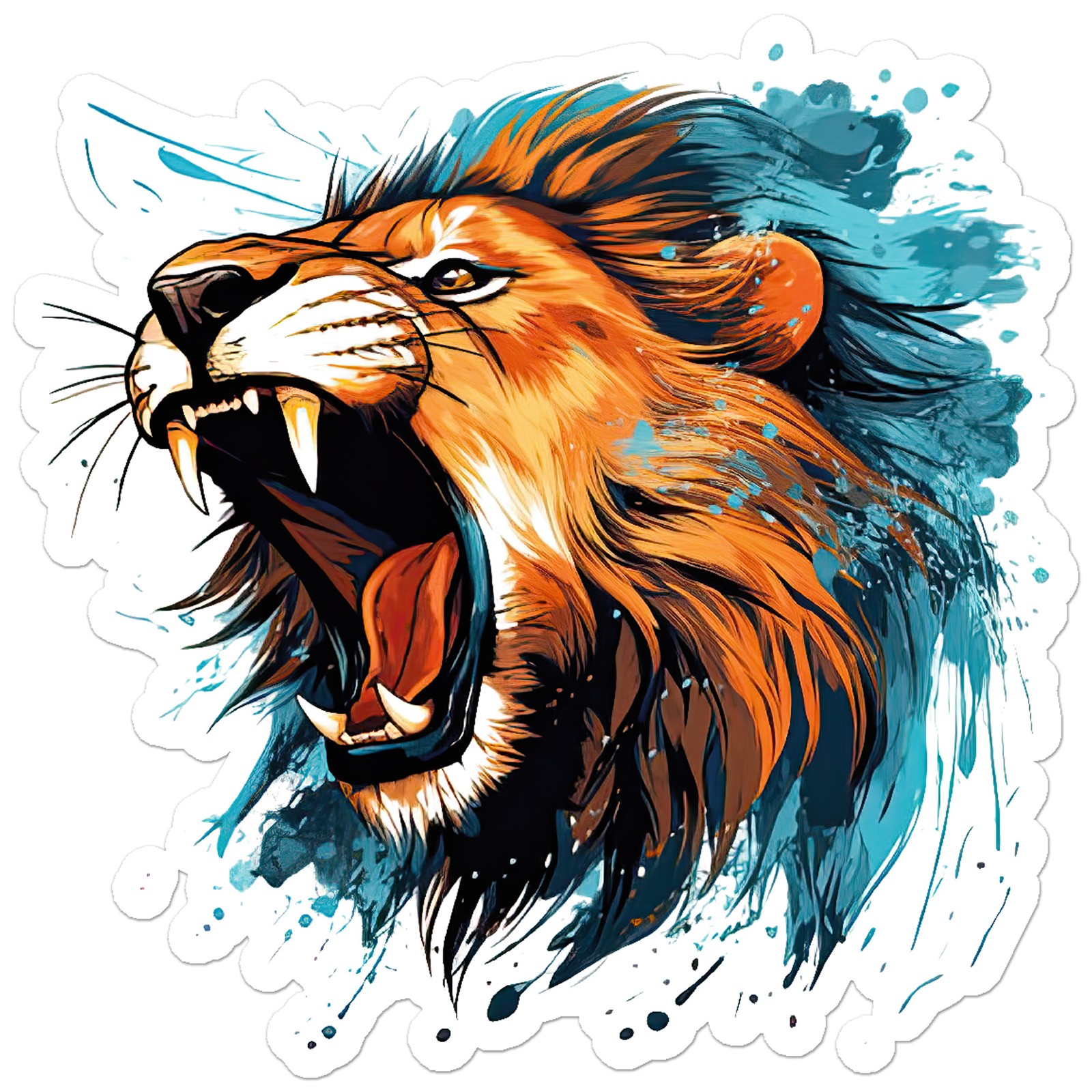 Lion Head Roar – Vinyl Decal Sticker – Car Window Laptop – ebn9510