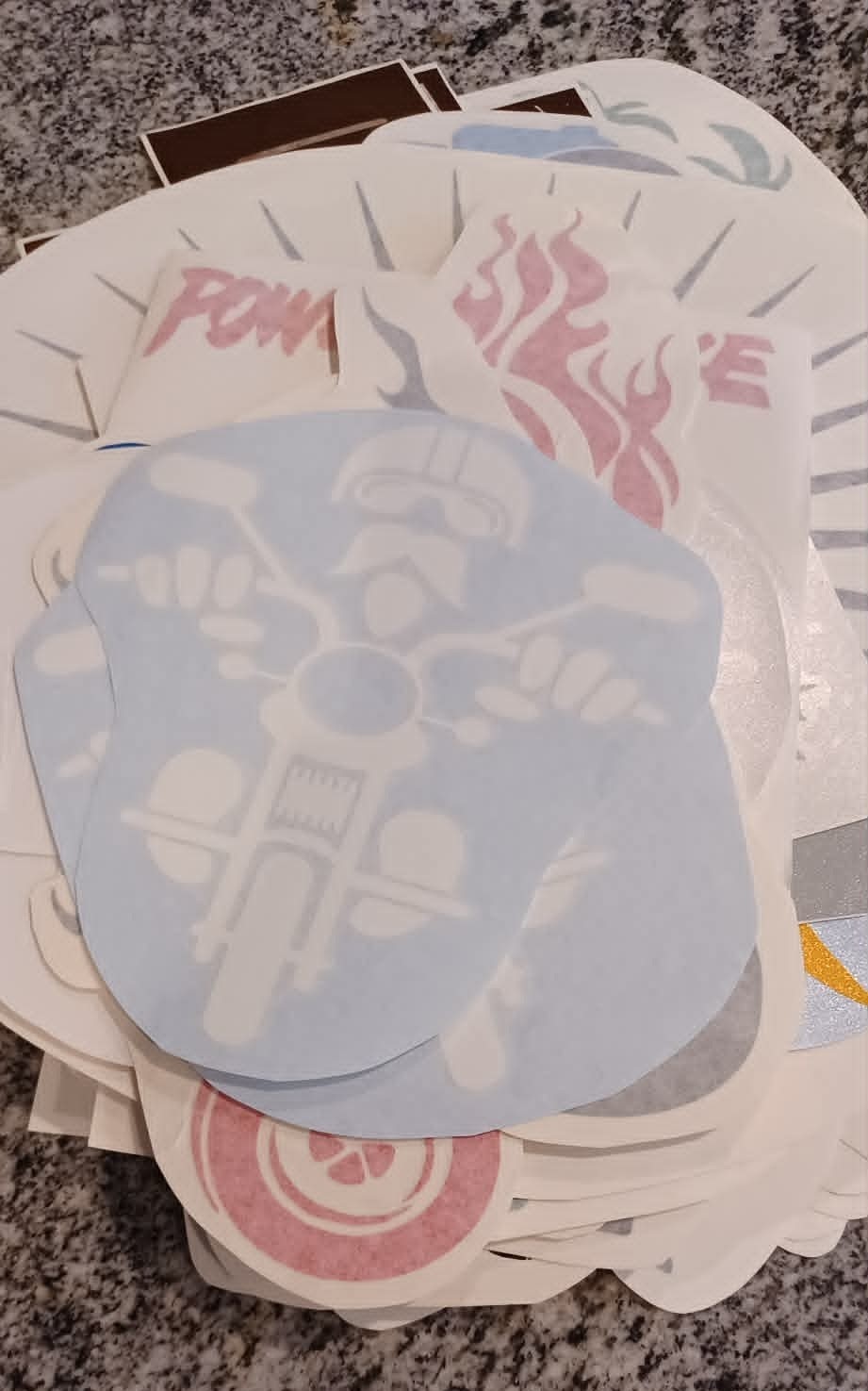 Vinyl Decals Assorted Mixed Lot Various Sizes and Themes 341 pieces