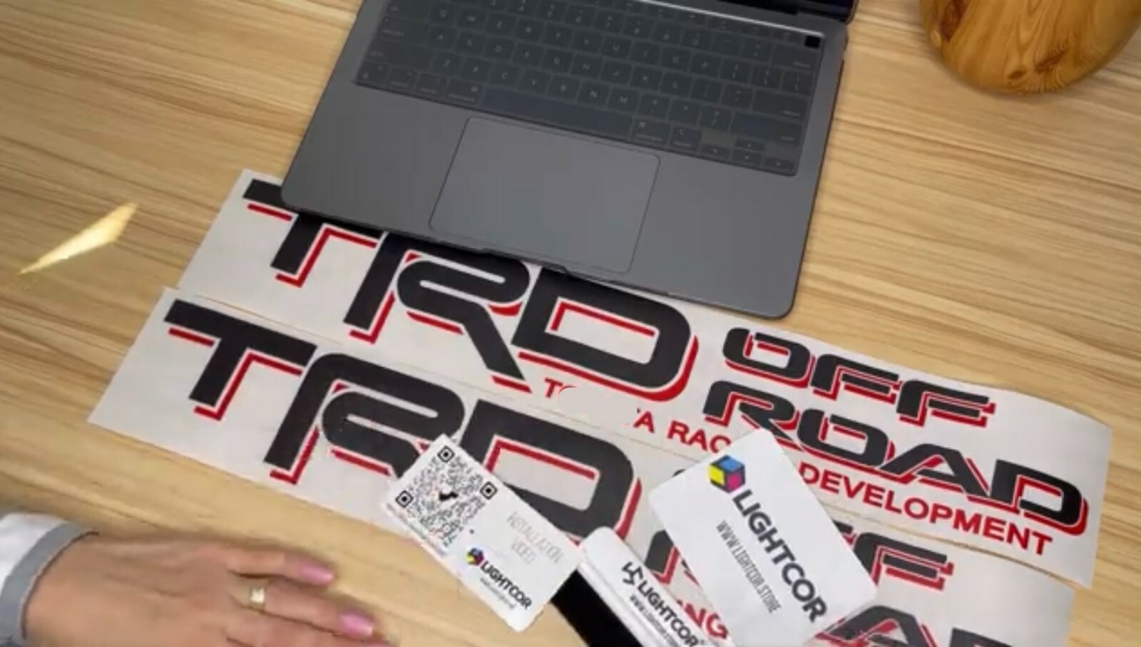 TRD OFF ROAD TOYOTA RACING DEVELOPMENT Truck Decal Set of 2 Clear Vinyl Sticker