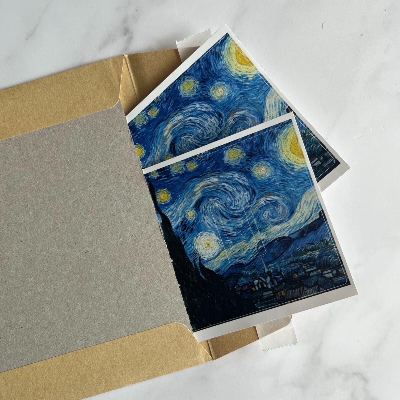Pack of 2 Starry Night, Vincent Van Gogh Art Design for Single Light Switch