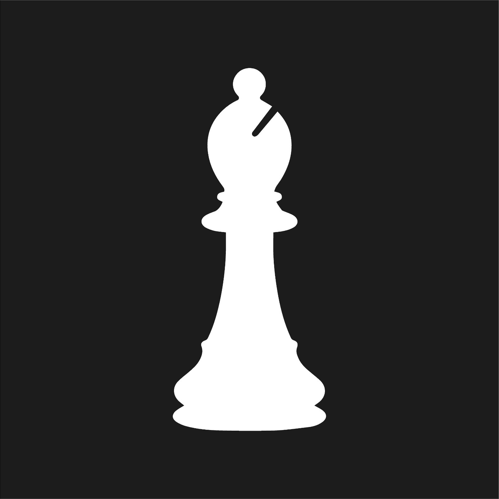 Bishop Chess Piece Vinyl Decal, Minimalist Chess Silhouette Sticker