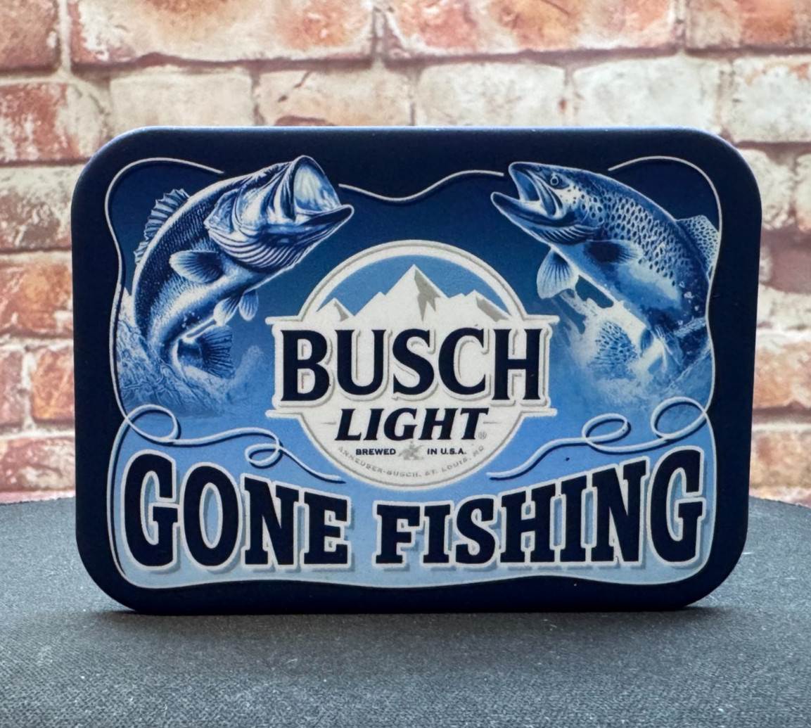 Busch Light – Gone Fishing -New Larger Size – Fridge Magnet – Made in America