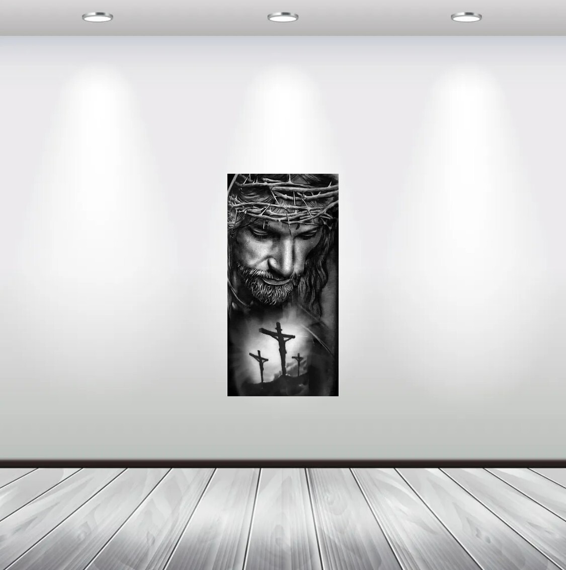 Jesus Diamond Religious Wall Vinyl Decal Graphic (Removable Adhesive Backing)