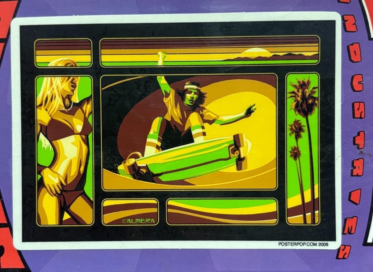 Pop Industries Sticker-ALMERA Bikini Beach Skater-new 2006 retro pinup y2k tiki