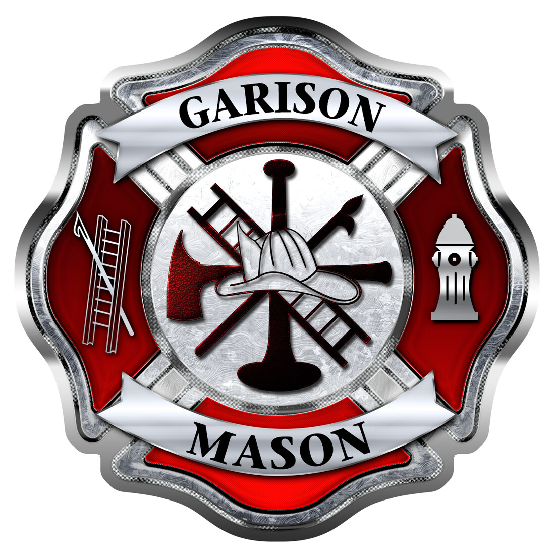 CUSTOM Firefighter Sticker – Personalized vinyl decal Car Truck Window Maltese