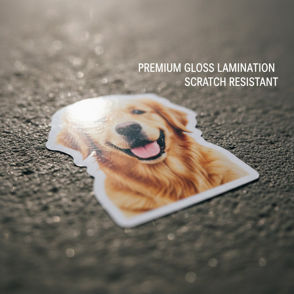 Custom Pet Photo Sticker Dog Cat Decal Waterproof Vinyl Proof Before Print