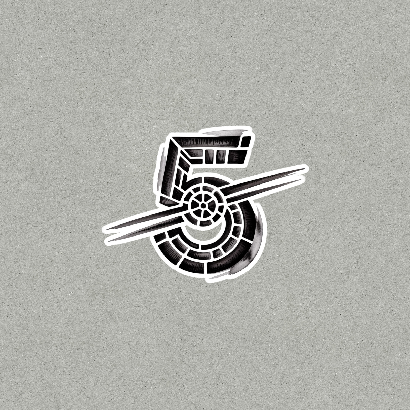 Abstract Geometric Spiral Vinyl Sticker Urban Design Decal #6995