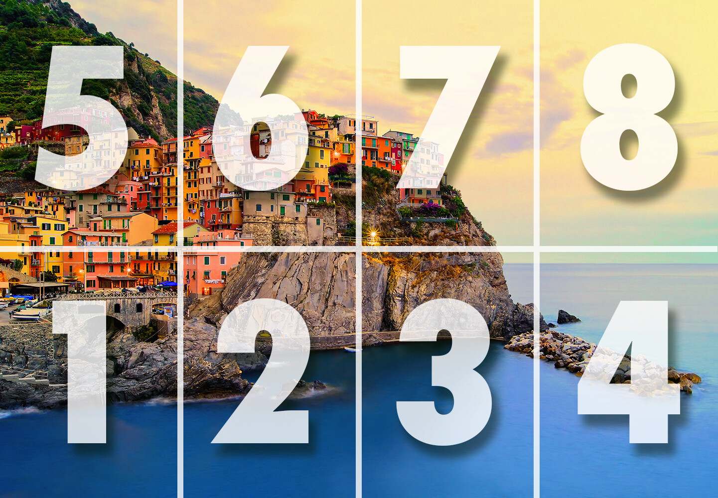 CINQUE TERRE Wallpaper 144×100" Removable Wall Italy Seascape Amalfi Coast DIY