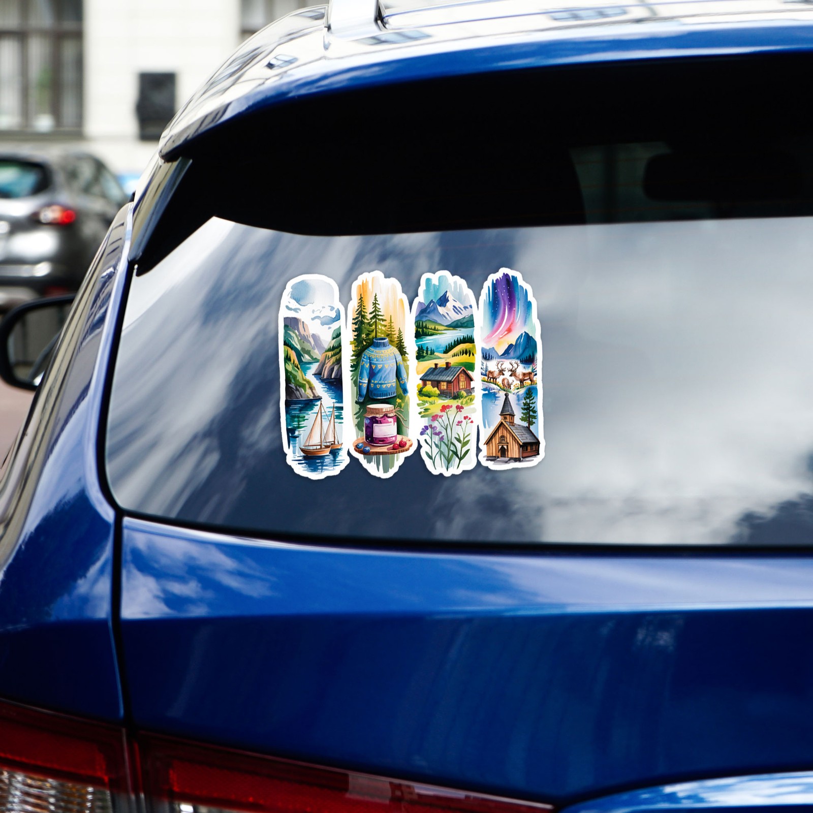 Brush Stroke Norway – Vinyl Decal Sticker – Car Window Laptop – #154