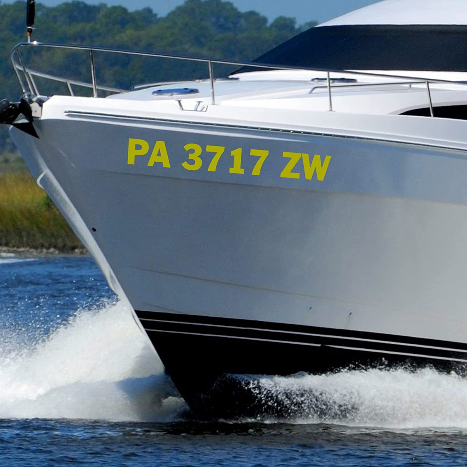 Personalized Decals Boat Registration Numbers and Letters Set of 2 VWAQ – CVD6