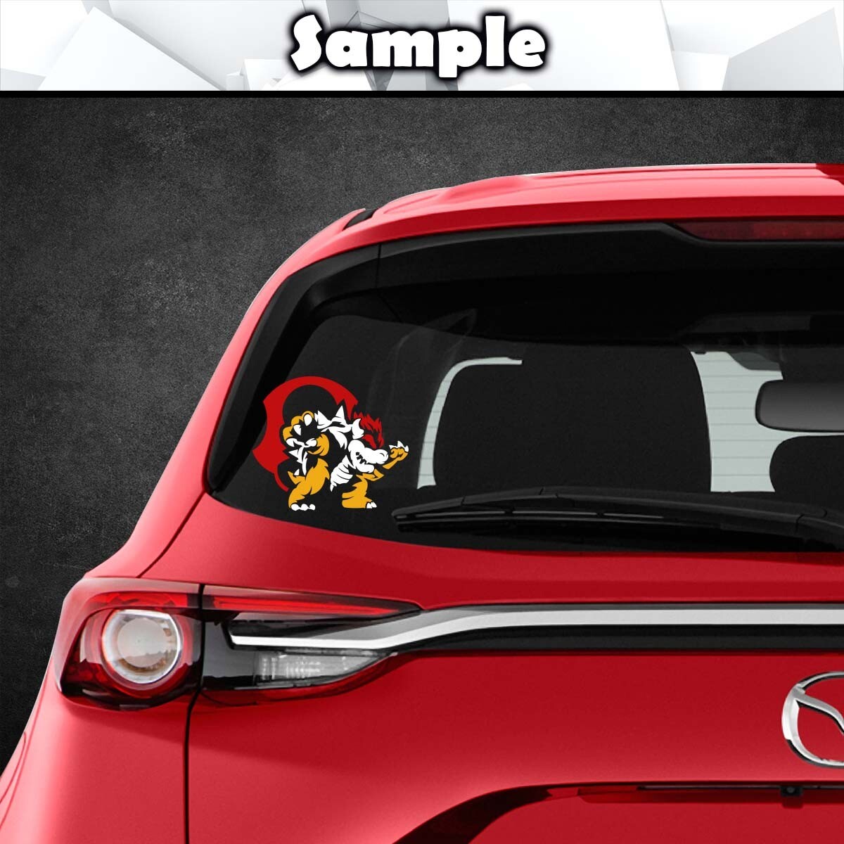 Bowser Super Mario Bros Vinyl Decal Sticker (Nintendo Car Laptop PC Tower Decor)