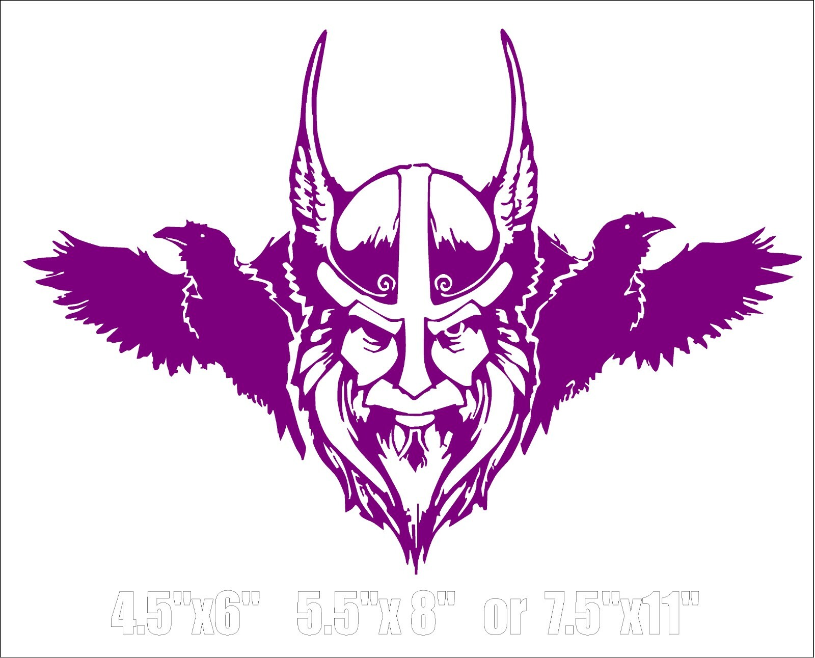 Odin Decal with Ravens Huginn and Muninn Norse Viking car window vinyl sticker