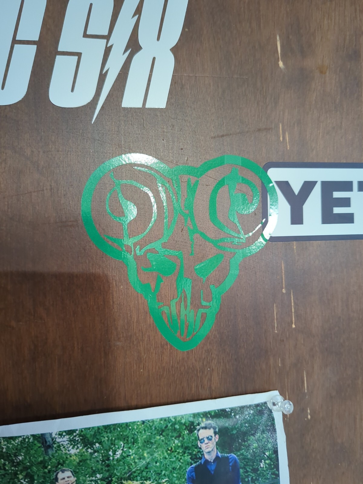 4inch Pick of Destiny Tenacious D inspired cut vinyl decal green horns pod jb kg