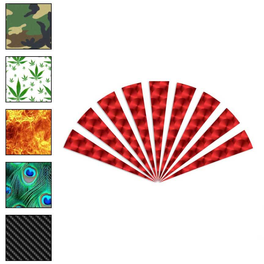 Chinese Oriental Fan, Vinyl Decal Sticker, 40 Patterns & 3 Sizes, #3097