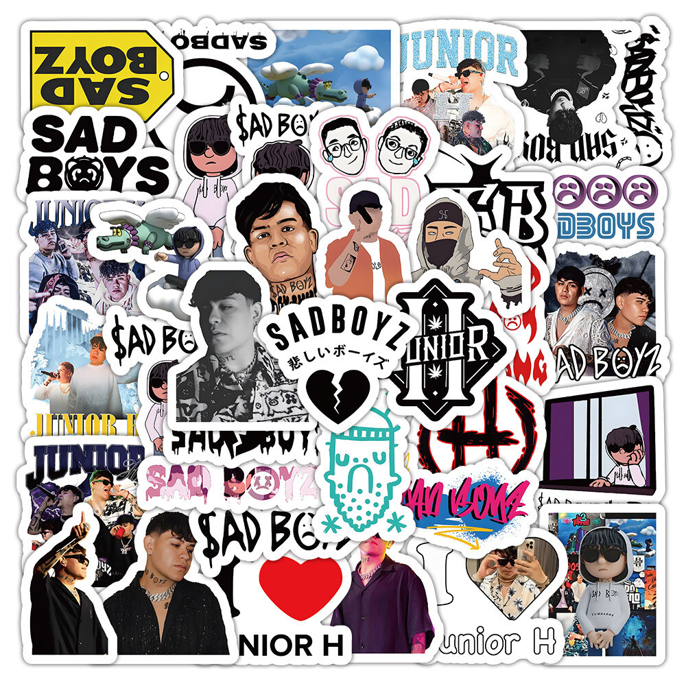 100Pcs Sad Boyz Anime Sticker for Teens Girls Water Bottles Waterproof