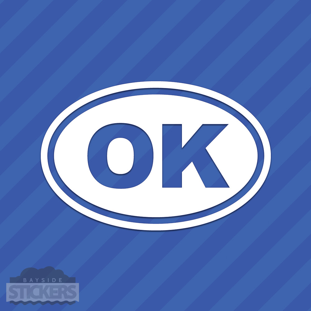 Oklahoma OK Oval Vinyl Decal Sticker