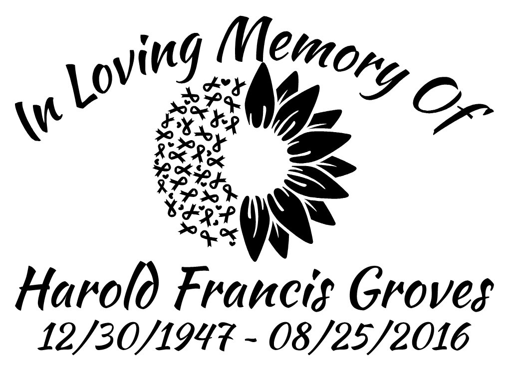 In Loving Memory Decal Cancer Ribbon Flowers | Floral Car Vinyl Sticker Custom