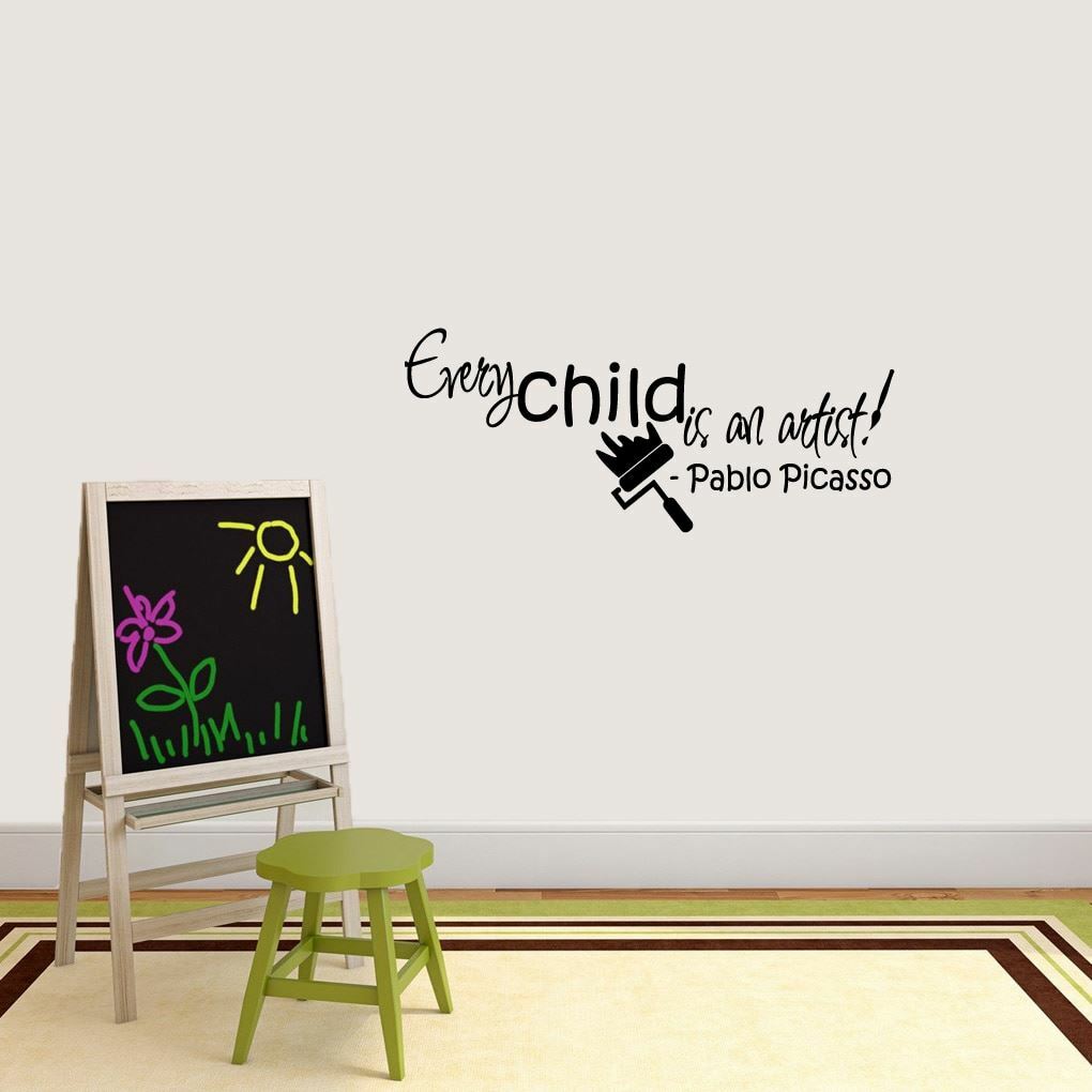 Every Child Is An Artist Wall Decal – Kids, Classroom, Playroom, Wall Sticker