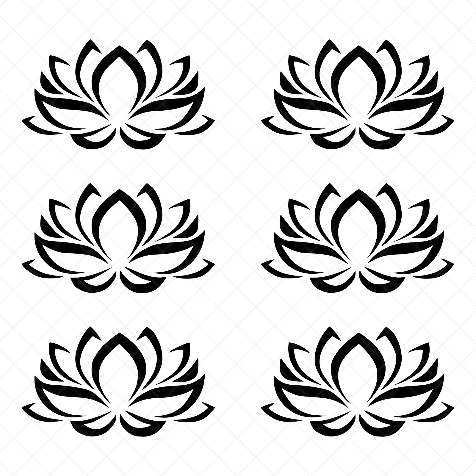 Set of 6 – LOTUS Vinyl Decals | LOTUS Symbol Stickers