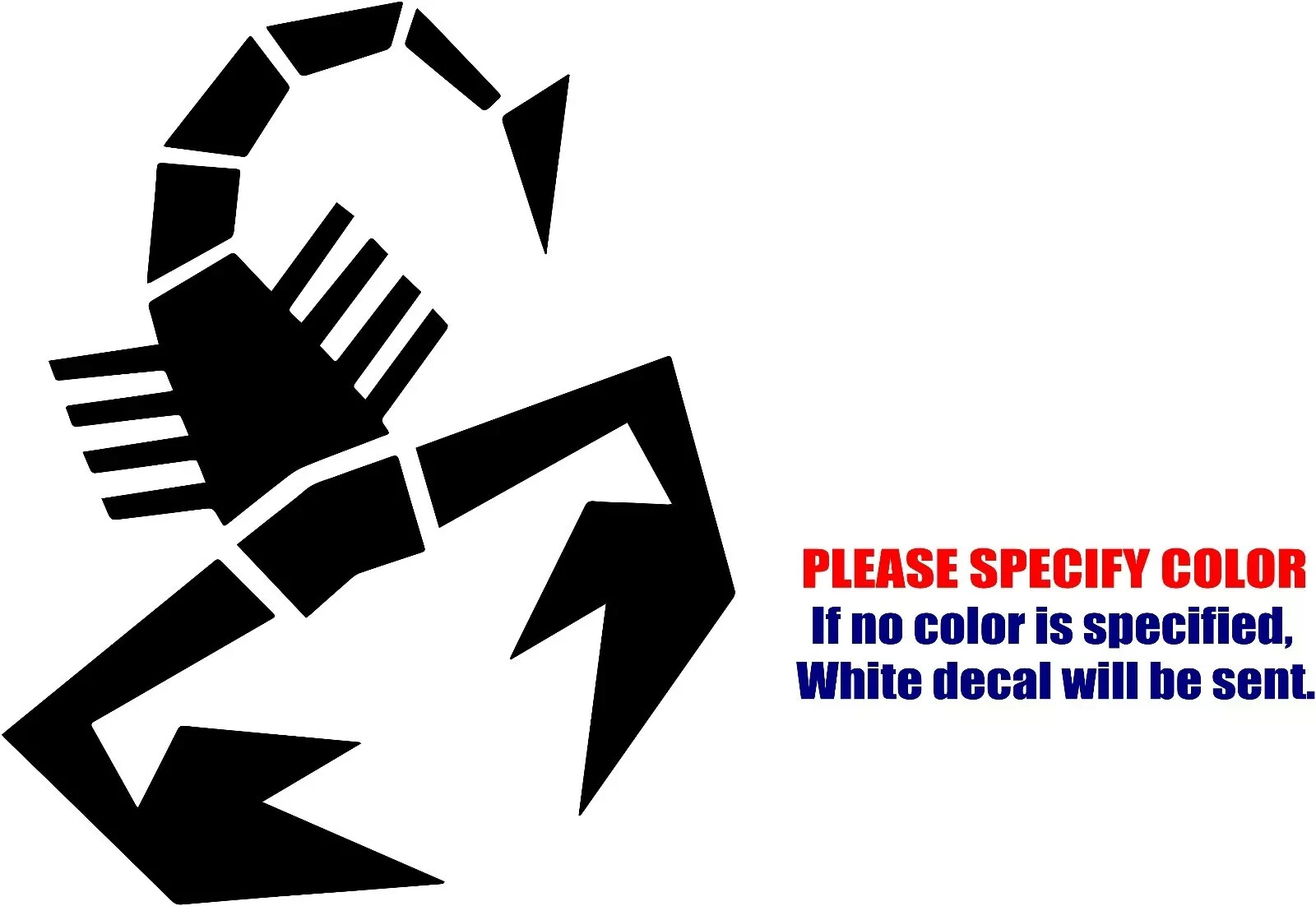 Fiat Abarth Scorpion Vinyl Decal Sticker Car Truck Window Bumper Various Sizes
