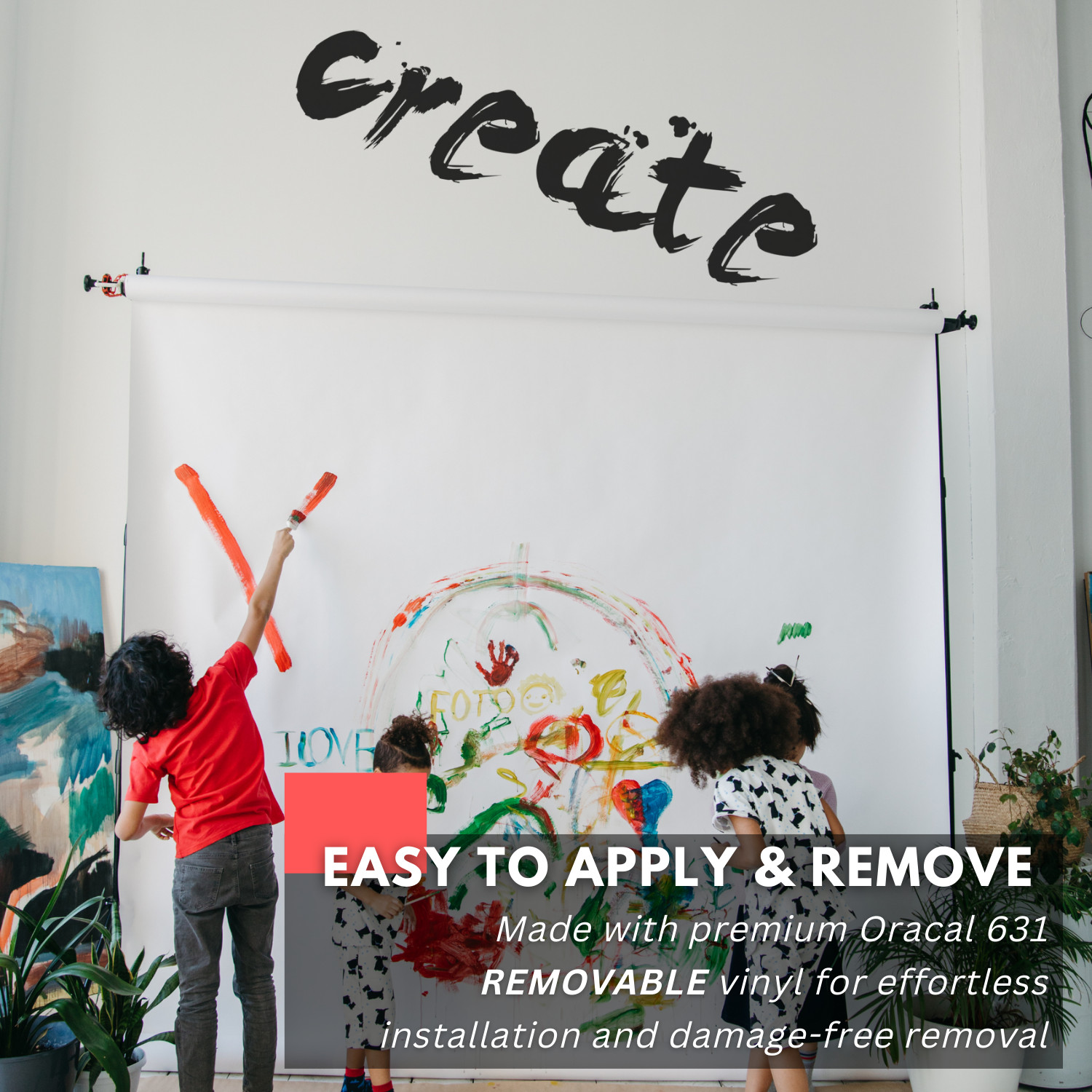 Inspirational Wall Decal Quote – Create – Motivational Home Office & Studio Deco