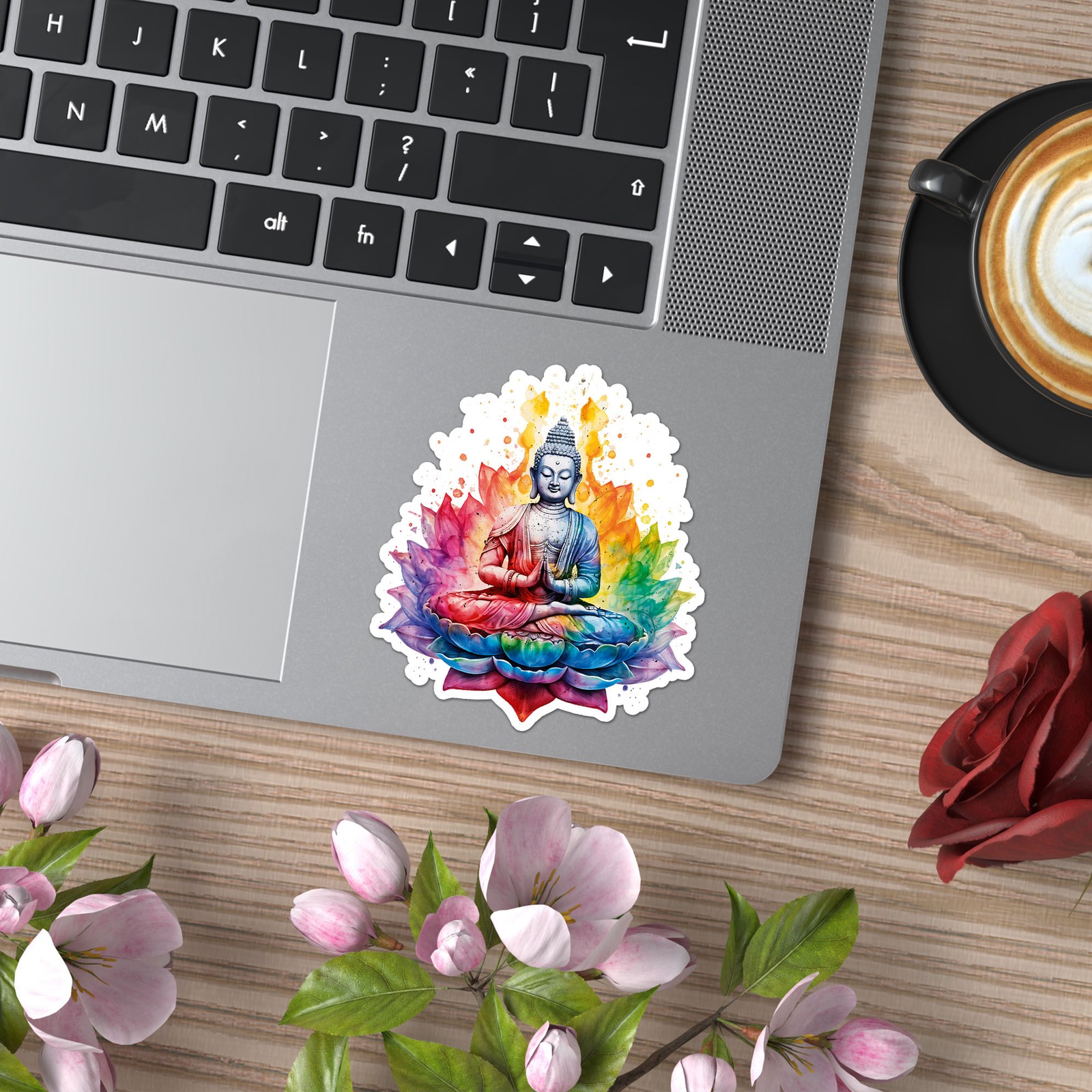 Buddha Lotus – Vinyl Decal Sticker – Car Window Laptop – ebn12017