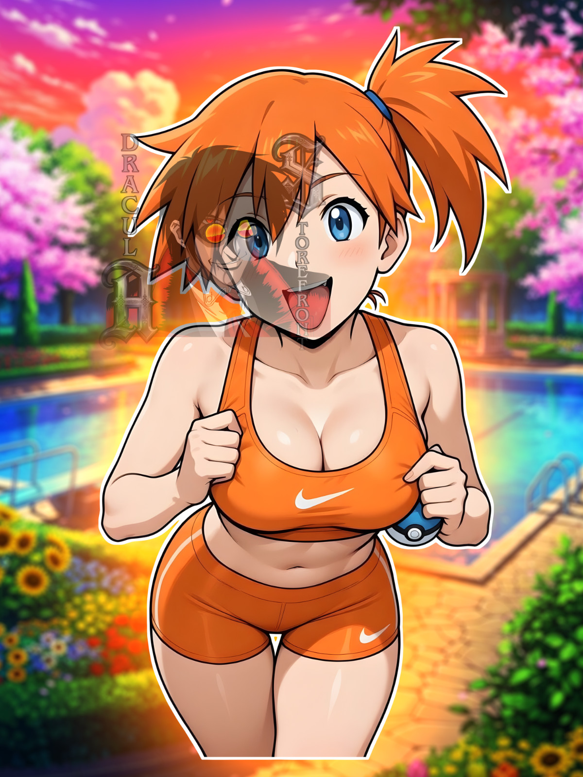 Adult Anime Waifu Pokemon Misty/ Kasumi 6" Vinyl Sticker