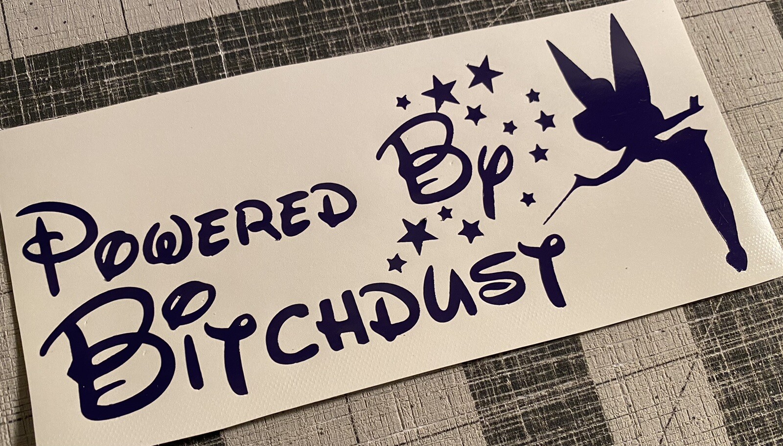Vinyl Decal for Window – Powered by Bitchdust (Disney Tinkerbell)