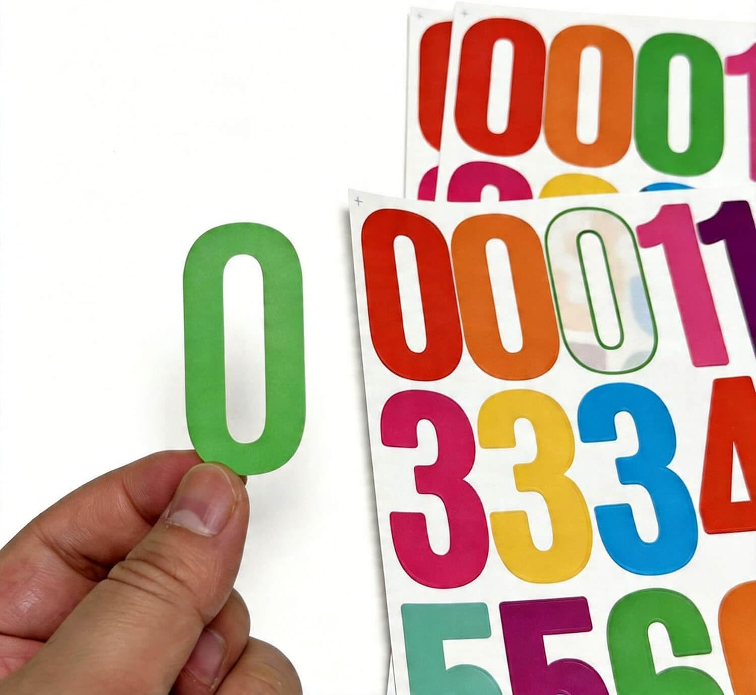 240 Pcs 2 Inch Number Stickers,8 Sheets 0-9 Self-Adhesive Vinyl Waterproof Numbe