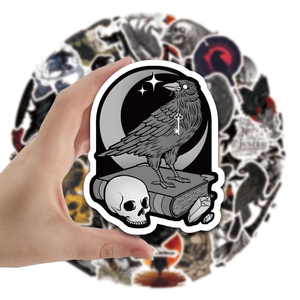 20 PCS Cartoon Crow Stickers Bird Animal Decals Laptop Hydro Yeti Free Shipping!