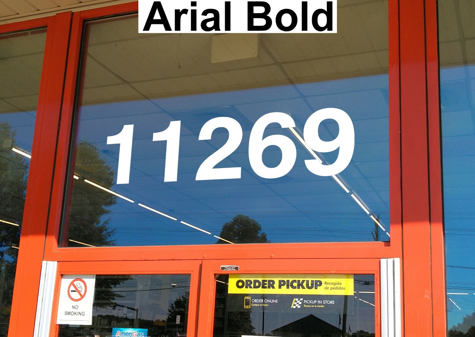 Storefront Address Numbers 4-15" Tall – Office Store Window Custom Vinyl Decal