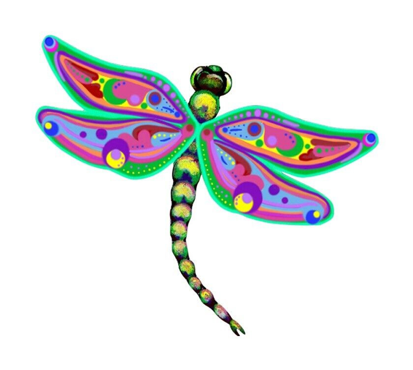 Colorful Dragonfly Sticker Decal