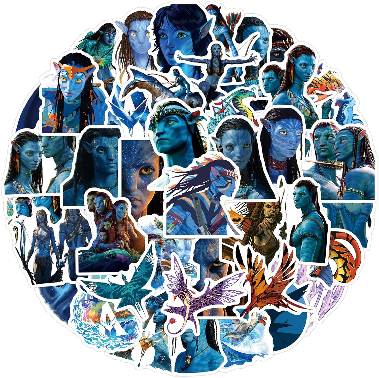 55PCS Movie Avatar Stickers,Water Bottle Stickers Waterproof Vinyl Decals, Movie