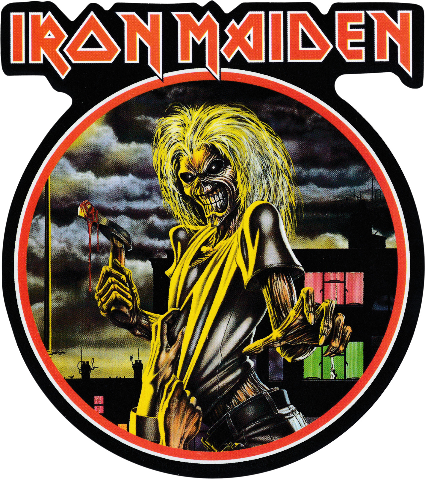 Sticker – Iron Maiden Hatchet Eddie Heavy Metal Music Band 4.5" Decal #5828 Cool