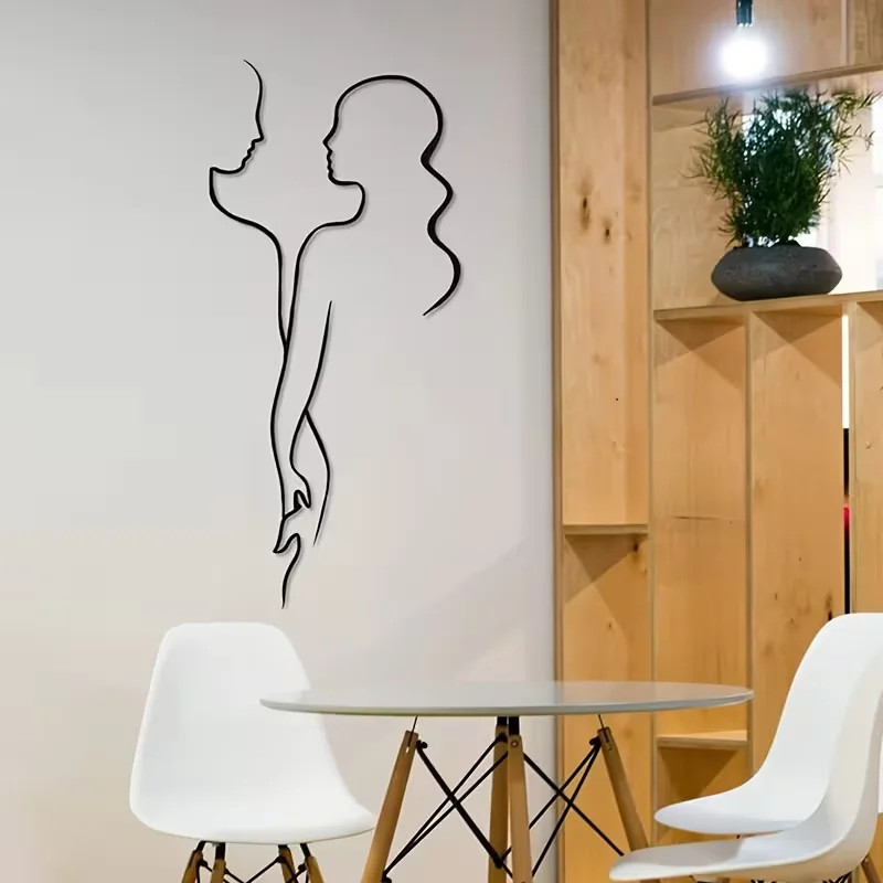 Abstract Couple Wall Decal Removable Sticker for Bedroom Living Room