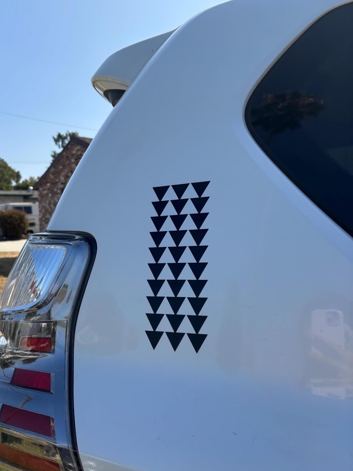 9" Black Hawaiian Design Tribal Triangle Arrows Vinyl Car Window Decal Sticker