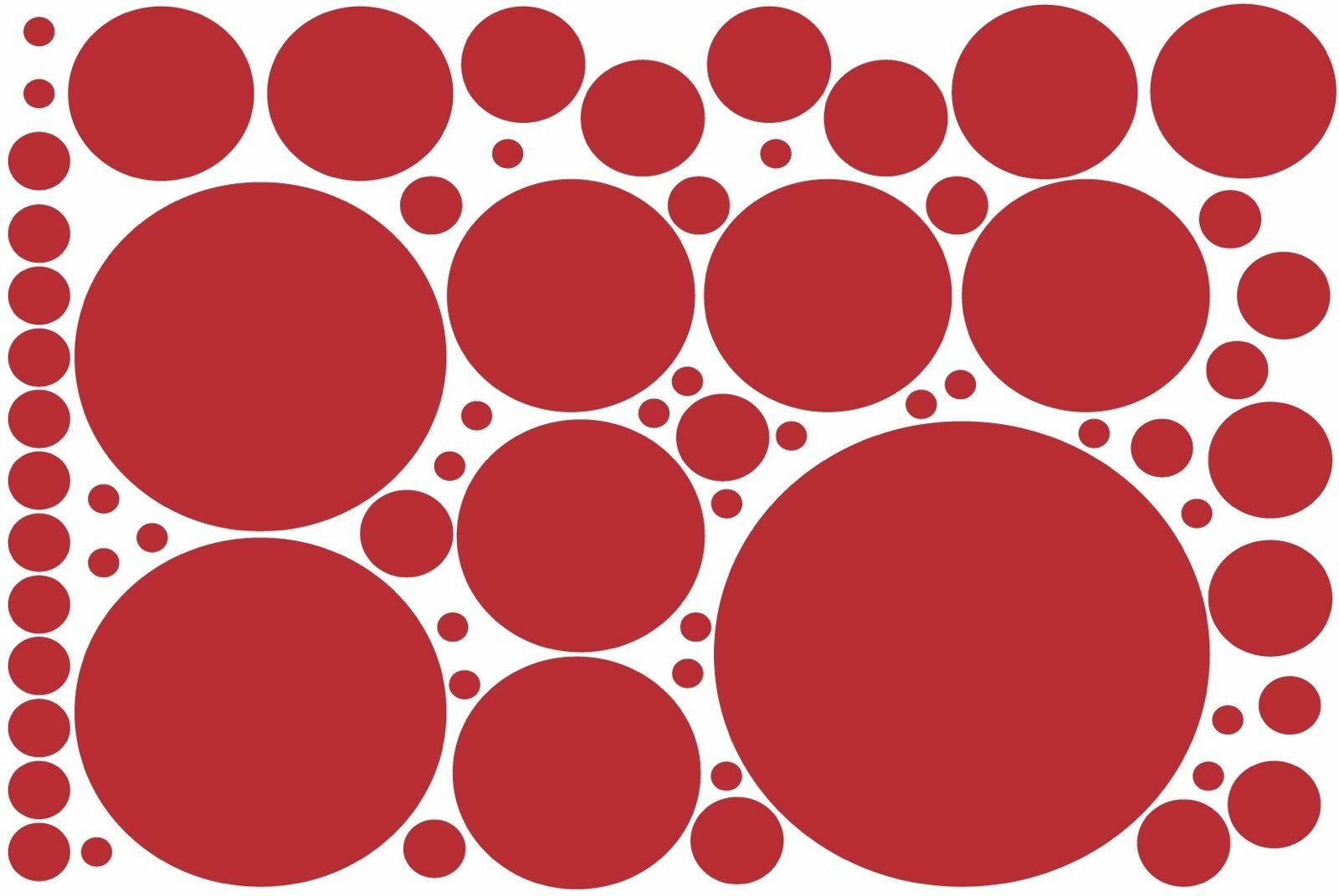 Rapid Vinyl 69 Random Various Sized Polka Dot Vinyl Decal Stickers Removable