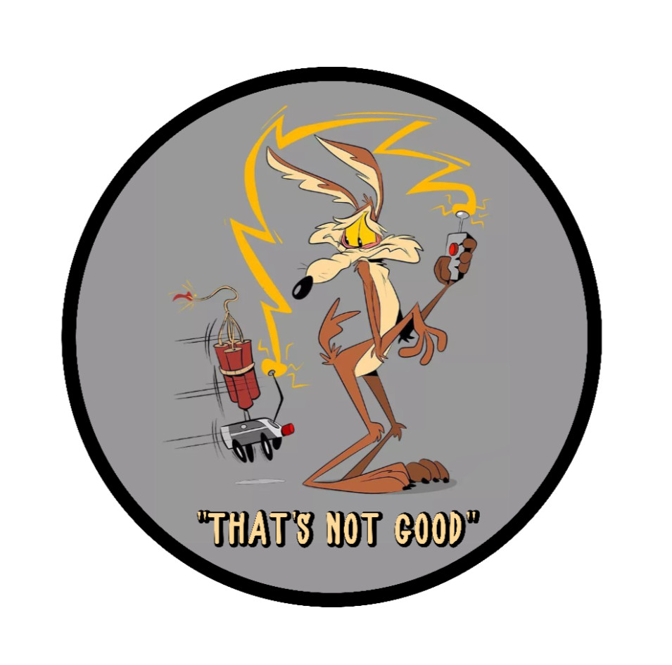 Wiley – (That's Not Good) – 4" Handmade Vinyl Decal Vehicle Laptop Cooler Decor
