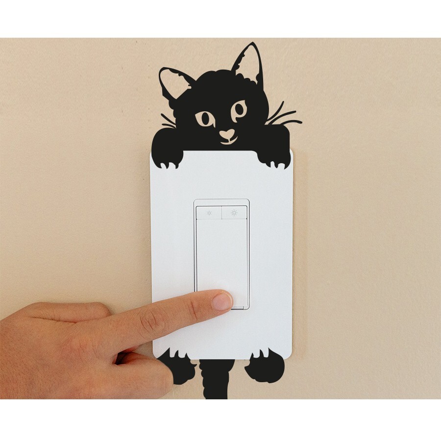 Wall Sticker Cat Switch Any Room 3D Decal Home Décor Brand New Free Shipping