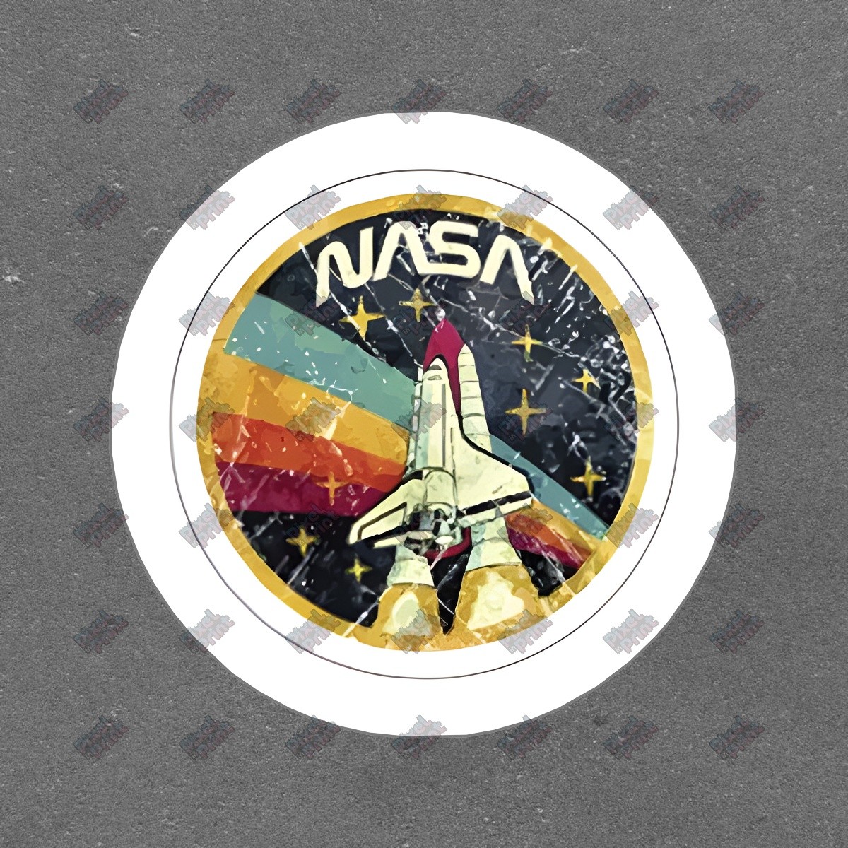 Vintage NASA Space Shuttle Vinyl Sticker Retro Astronaut Decal #216061