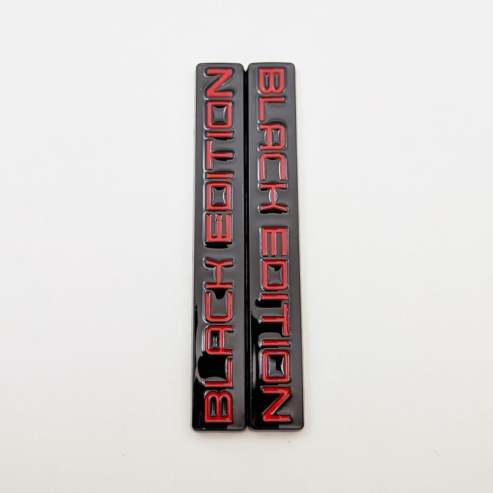 2X Chrome Metal Black & Red Logo Car Emblems – Racing Sport Auto Badge, Easy …