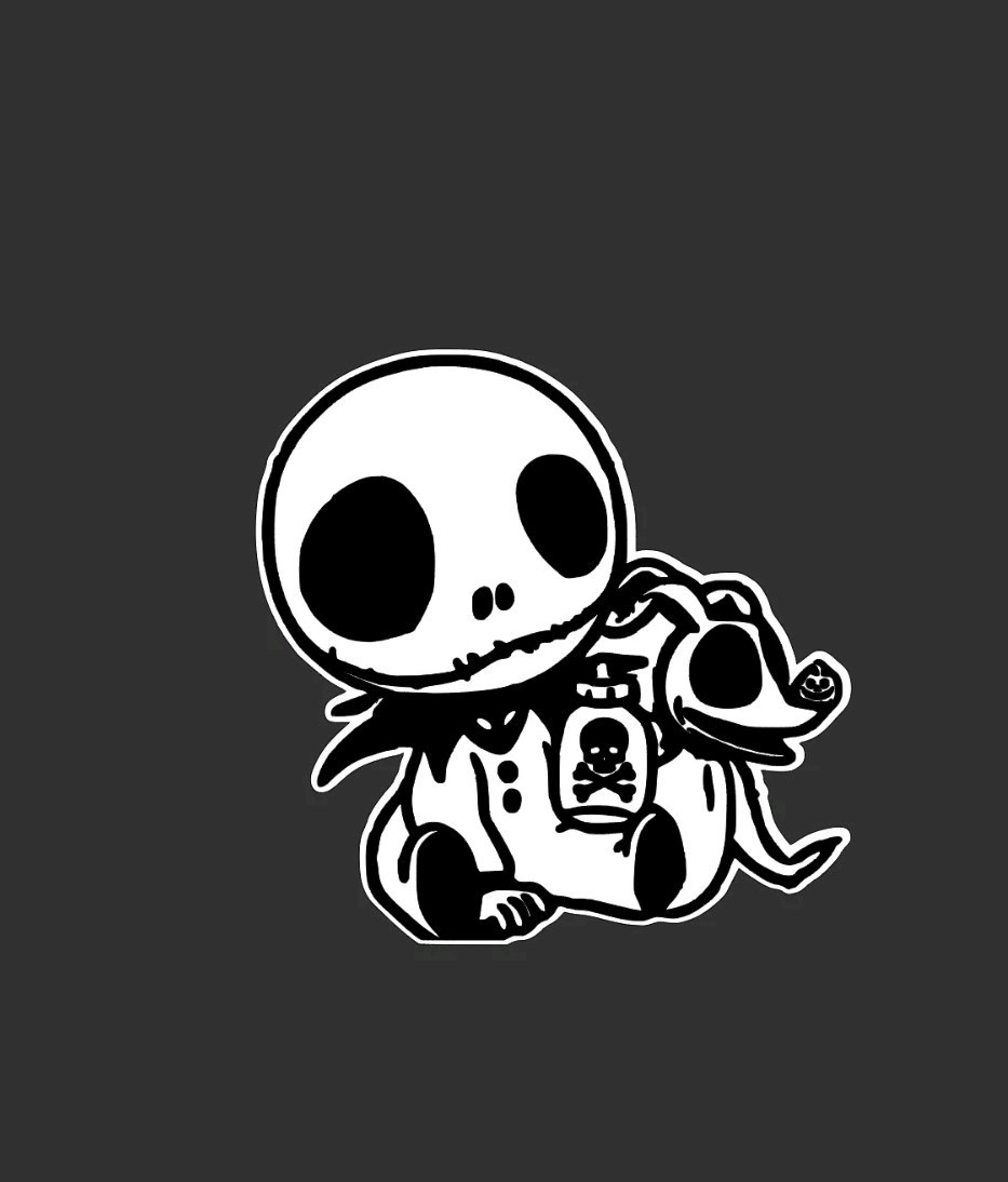 Nightmare Before Christmas Jack and Zero Custom Vinyl Decal Sticker 4×4 Inch!
