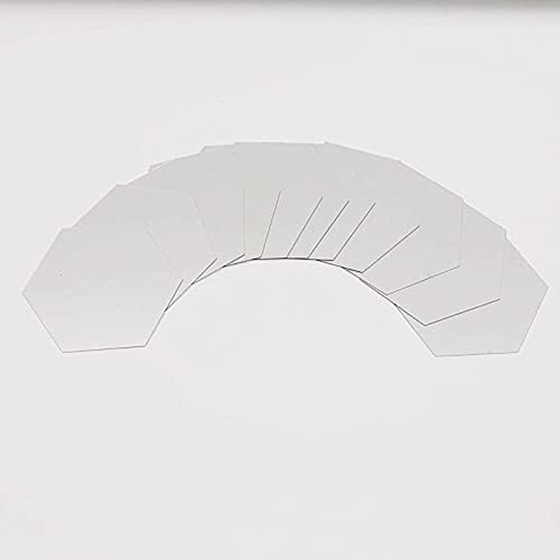 12 Silver 5-Inch Hexagon Mirror Stickers Acrylic Removable Wall Decals Home Acce