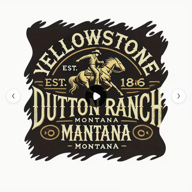 YELLOWSTONE DUTTON RANCH IRON ON MONTANA COWBOYS HORSE