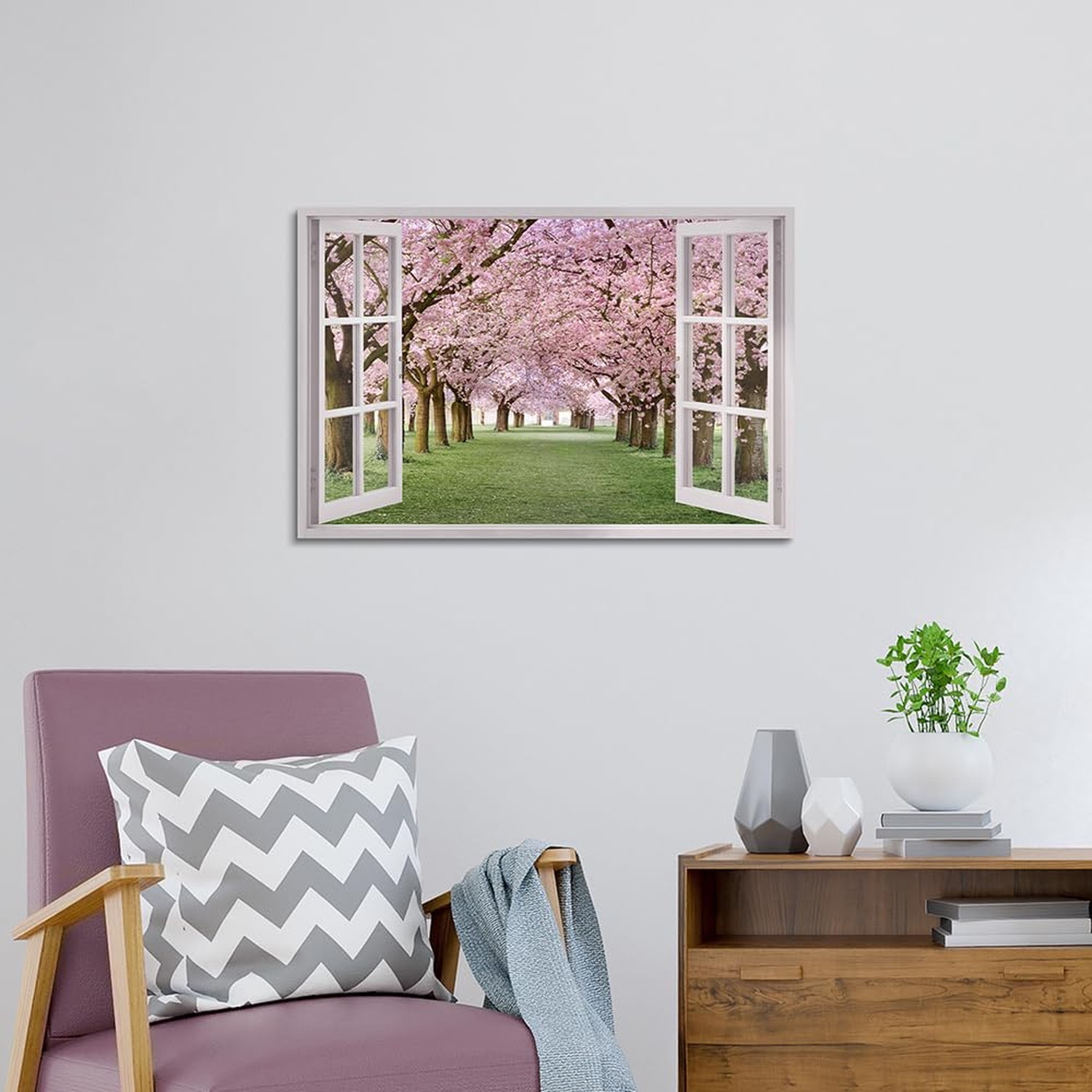 Window View Cherry Blossom Picture: Bedroom Aesthetic Flower Wall Art Nature …