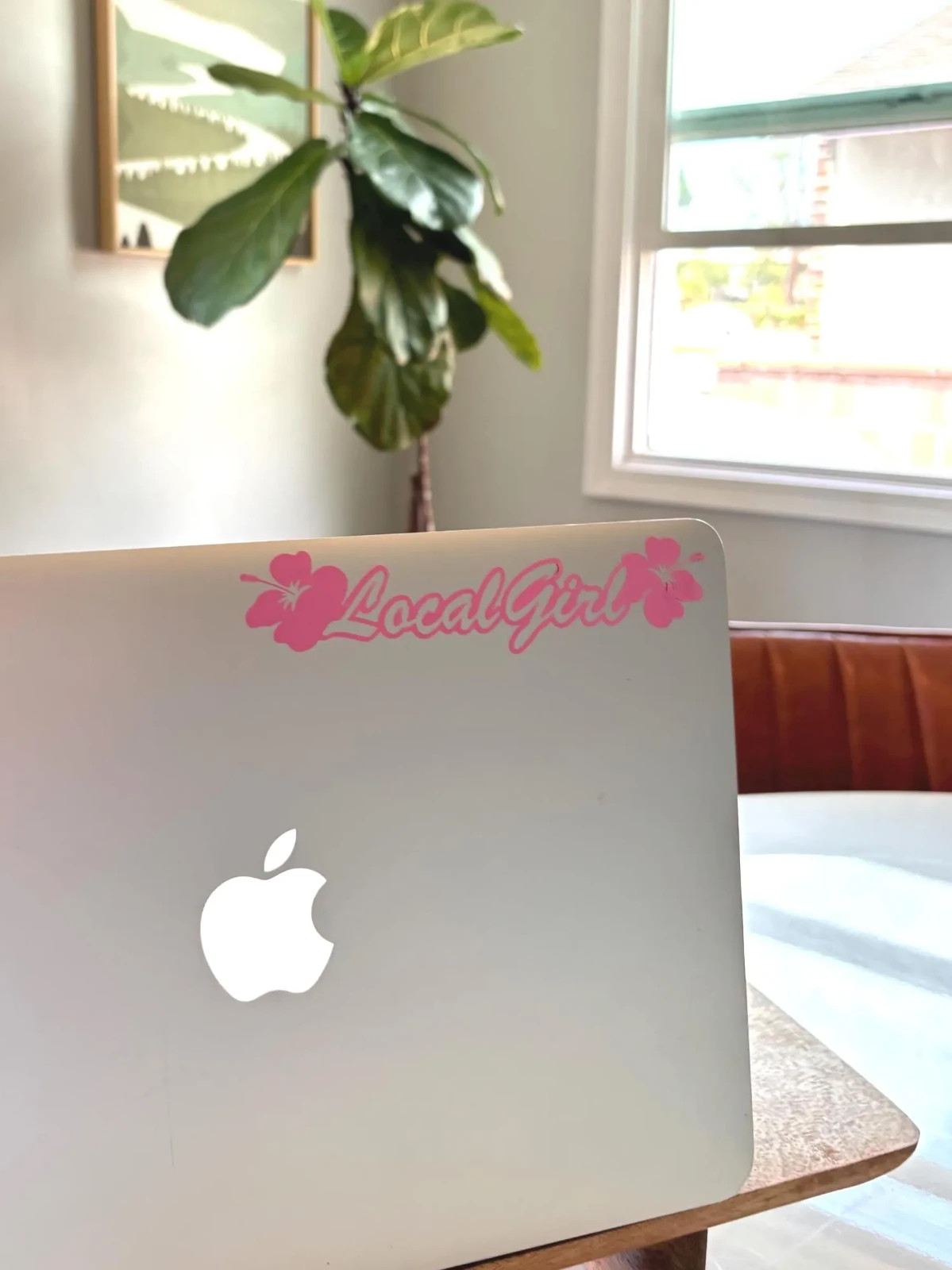 Pink Local Girl 6" Hibiscus Hawaii Island Vinyl Car Truck Window Decal Sticker