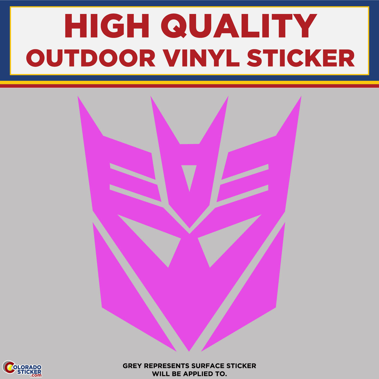 Decepticon Die Cut , High Quality Vinyl Sticker Decals